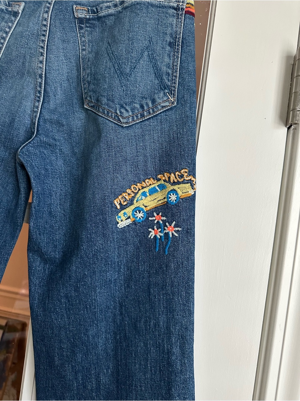 Mother Superior embroidered the rambler sneak straight jean - Picture 4 of 5